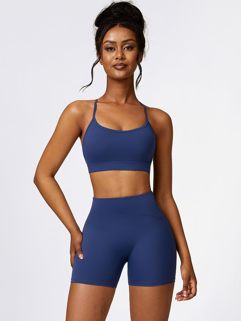 Sport Bra and Wide Waistband Shorts Set