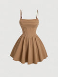 MOD Women's Pleated Waist Cami Dress,Summer Dresses For Women