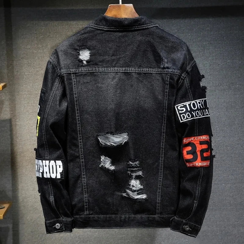 Men's Loose Fit Streetwear Denim Jacket