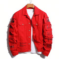 Men's Designer Denim Jacket W/ Patch Details