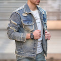 Men's Autumn Streetwear Slim Fit Denim Jacket