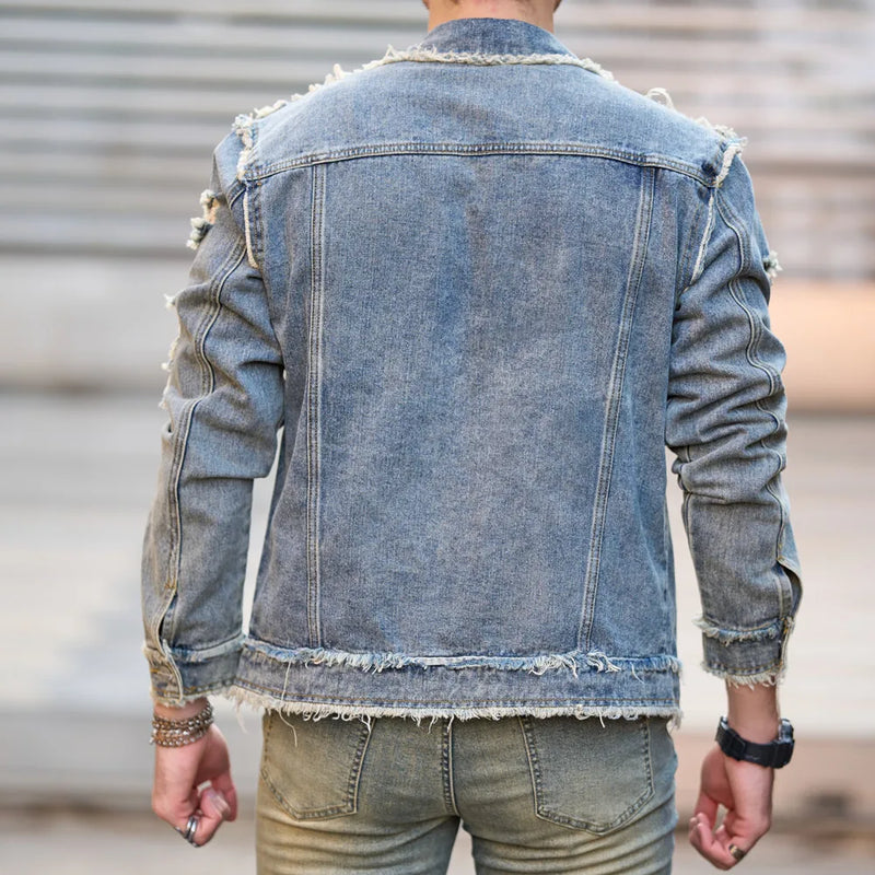 Men's Autumn Streetwear Slim Fit Denim Jacket