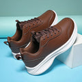 EXUDE Men's Casual PU Faux Leather Sneakers