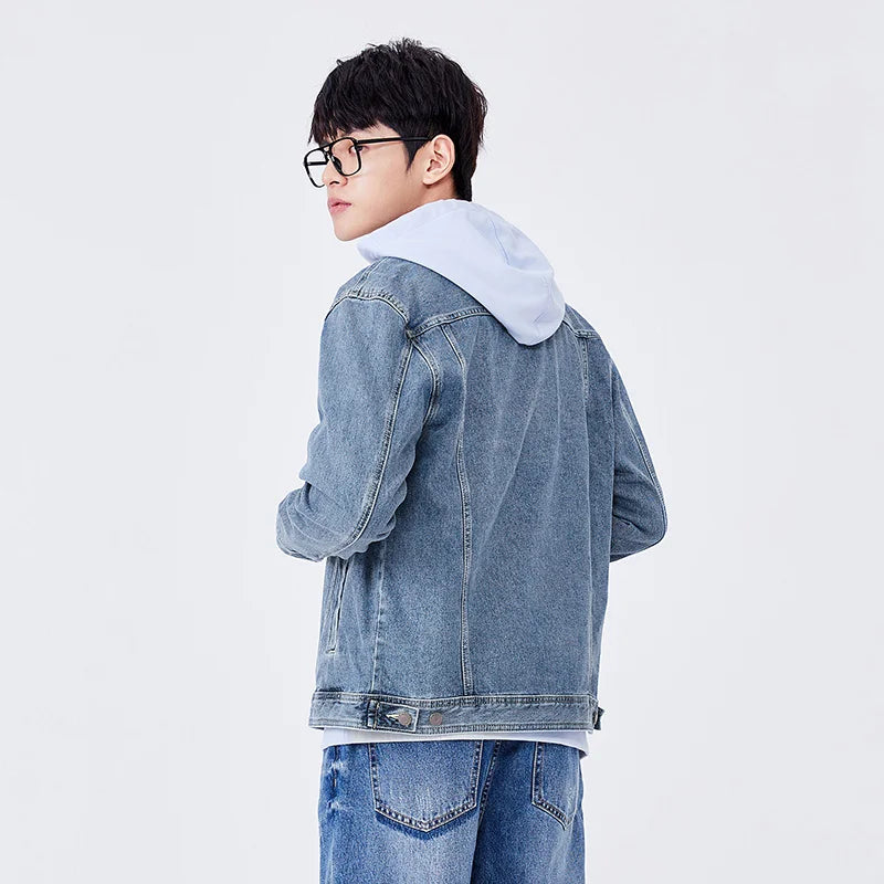 SEMIR Men's Korean Retro Denim Jacket