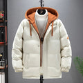 DEIN Men's Winter Harajuku Solid Parkas Coat