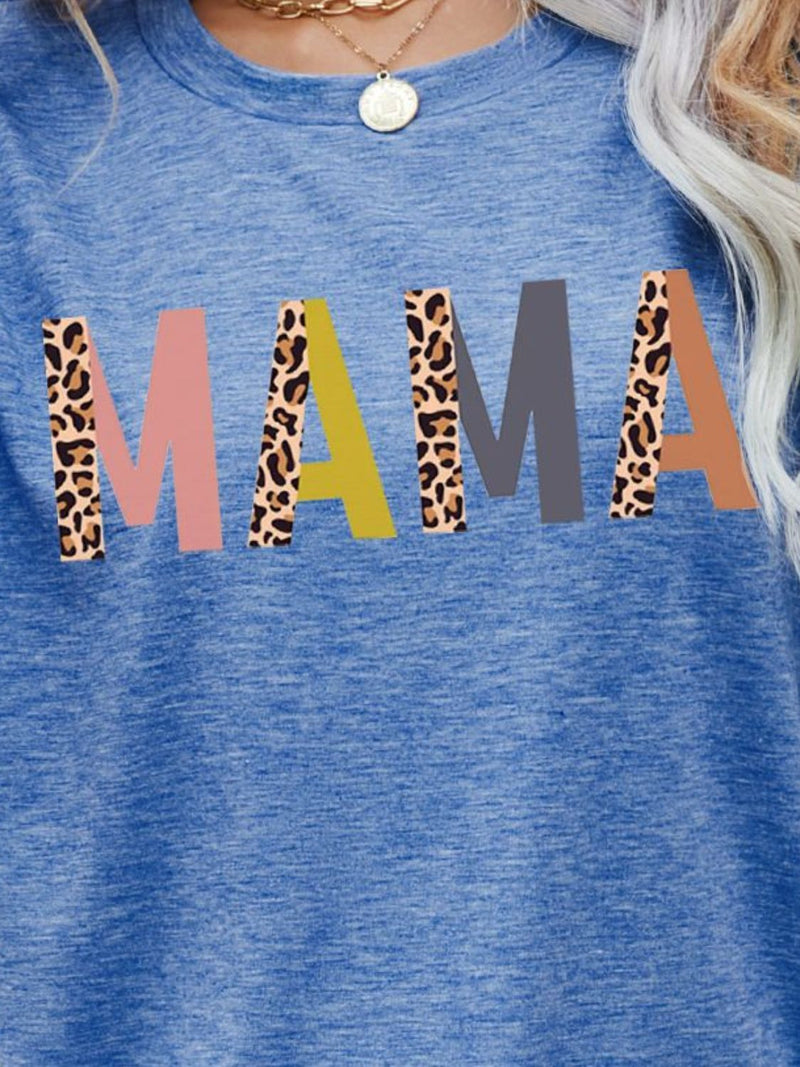 MAMA Leopard Graphic Short Sleeve Tee