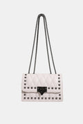 Studded PU Leather Crossbody Bag