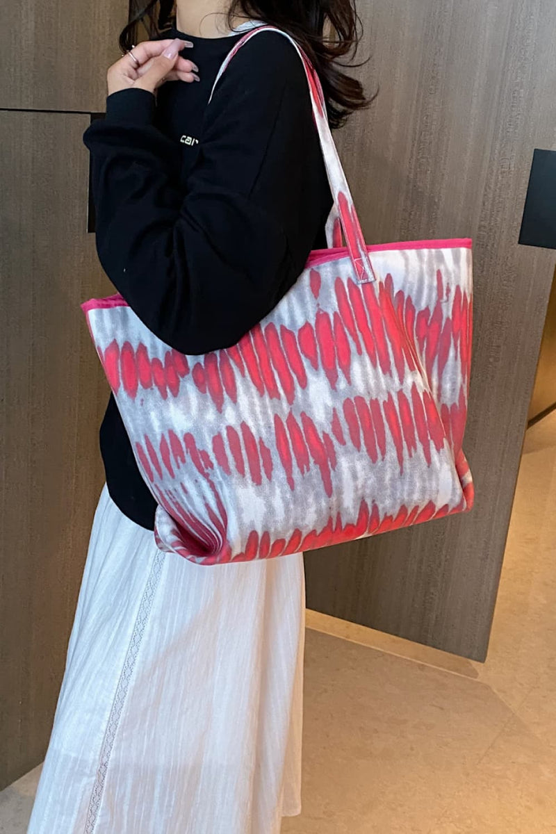 Printed PU Leather Tote Bag