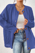 Round Neck Long Sleeve Cardigan