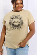 Simply Love Full Size BE WILD BE FREE Graphic Cotton T-Shirt