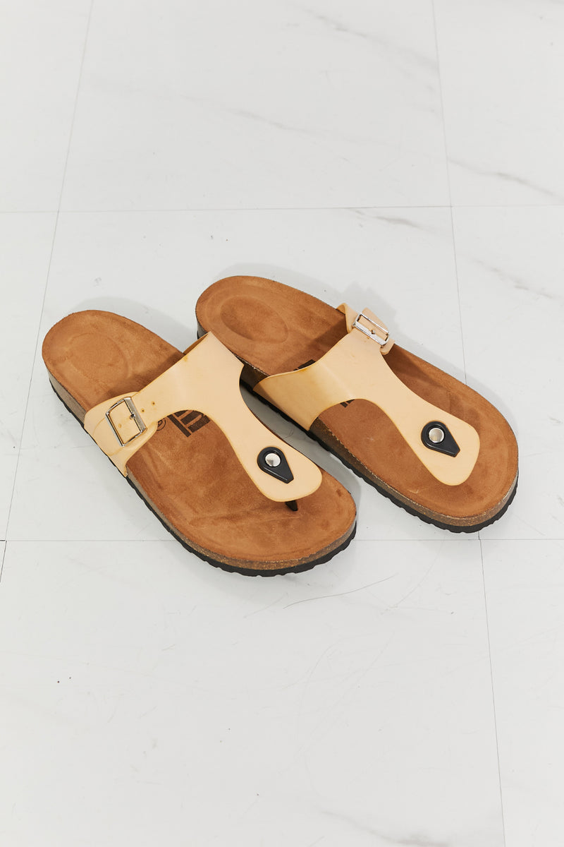 MMShoes Drift Away T-Strap Flip-Flop in Sand