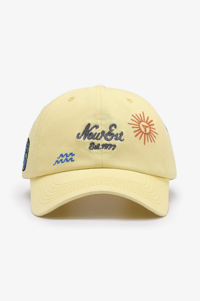 Contrast Embroidered Baseball Cap