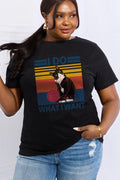 Simply Love Full Size I DO WHAT I WANT Graphic Cotton Tee