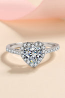 1 Carat Moissanite Heart-Shaped Ring