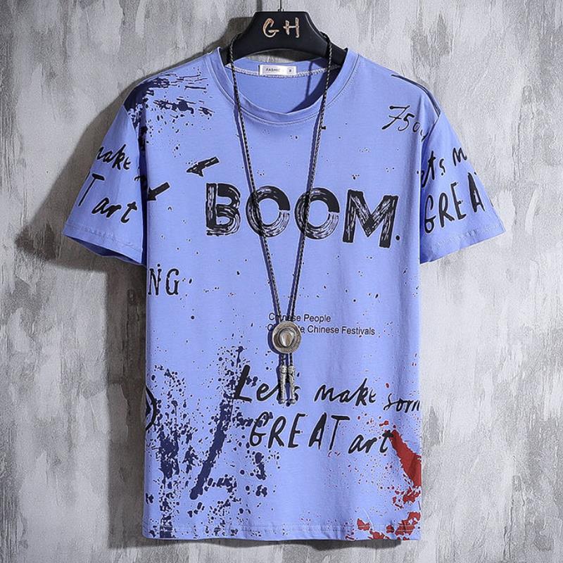 BOOM Men's Summer O-Neck T-Shirt