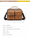 WEIXER Men's PU Leather 10-inch Briefcase Bag