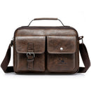 WEIXER Men's PU Leather 10-inch Briefcase Bag