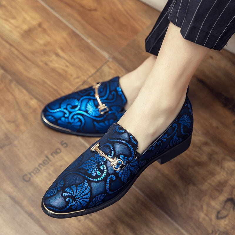 Men's Slip-On Floral Designer Loafers