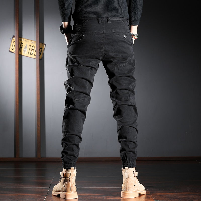 Men's Designer Style Spliced Patchwork Cargo Pants