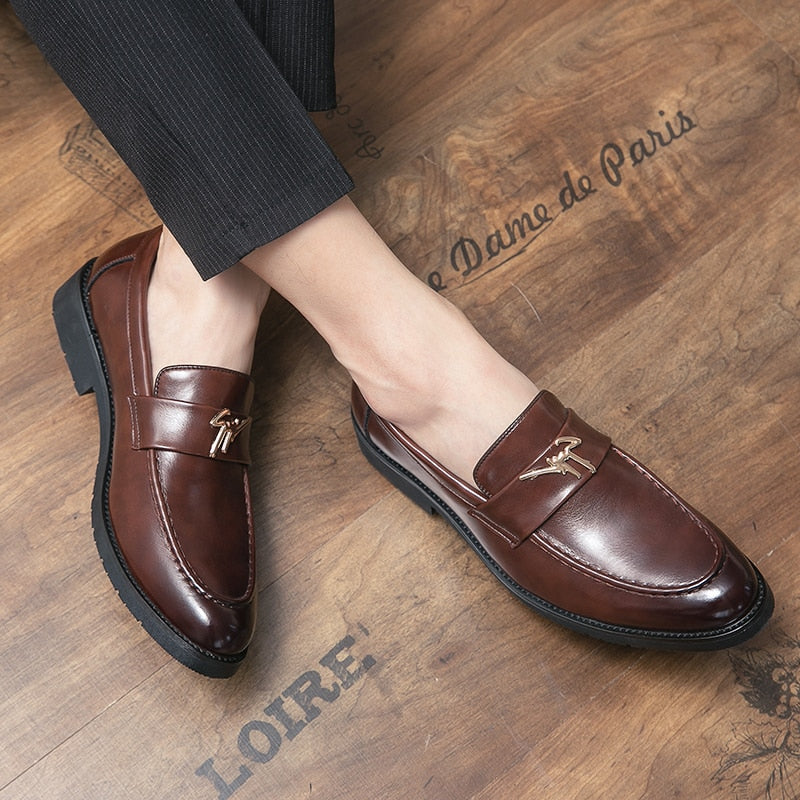 Men's Faux Leather Formal Wedding Loafers