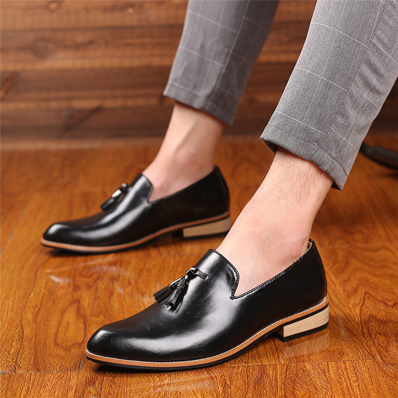 COSL Men's Light Faux Leather Wedding Loafers