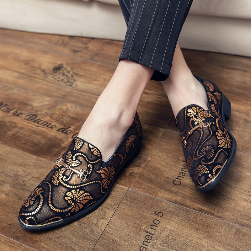 Men's Slip-On Floral Designer Loafers