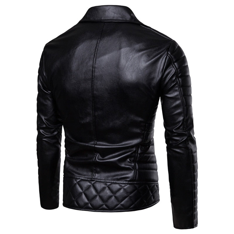 AYBER Men's Fashionista PU Faux Leather Hooded Jacket