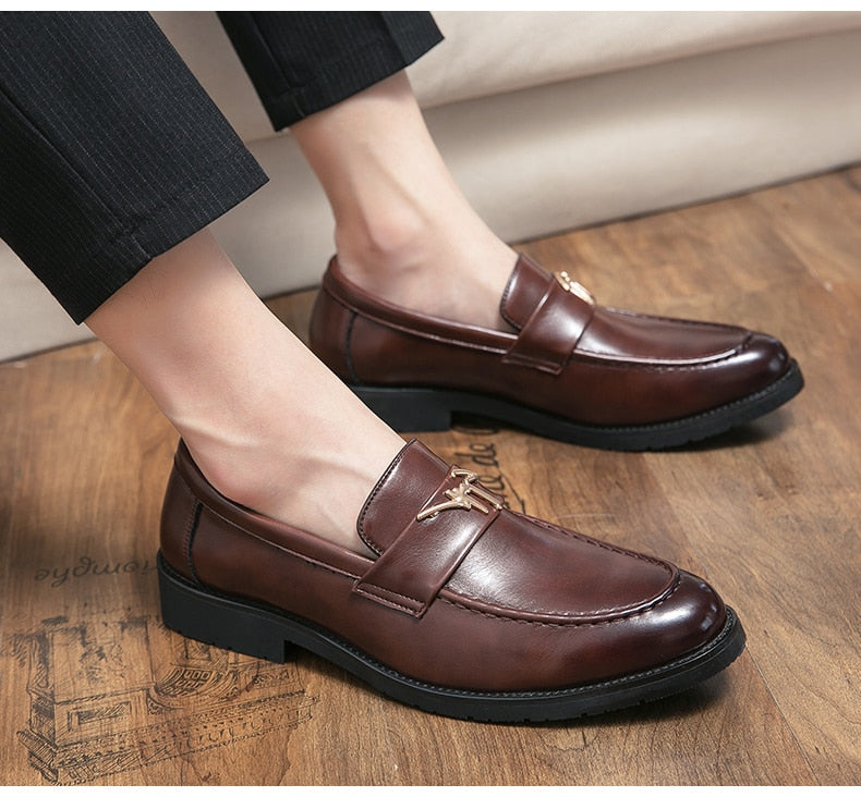 Men's Faux Leather Formal Wedding Loafers