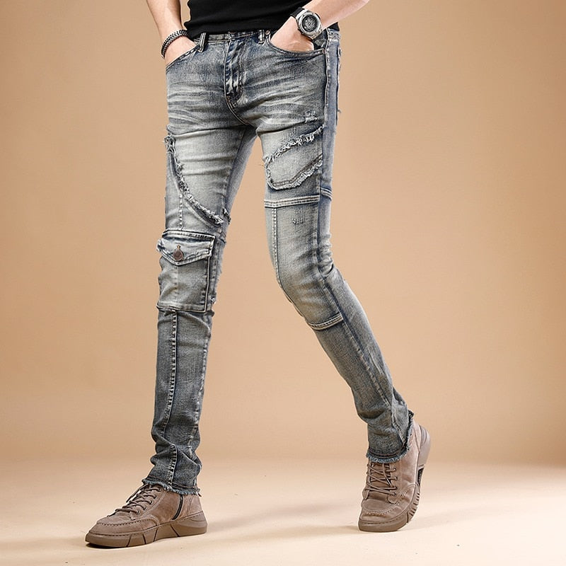 Men's High Quality Motorcycle BikerJeans