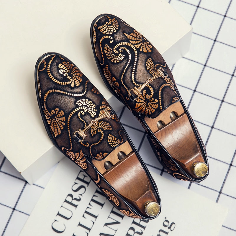 Men's Slip-On Floral Designer Loafers