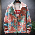 Men's Trendy Tie Dyed Denim Shirt Jacket