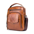 BULLCAPTAIN Men's Leather Shoulder Bag