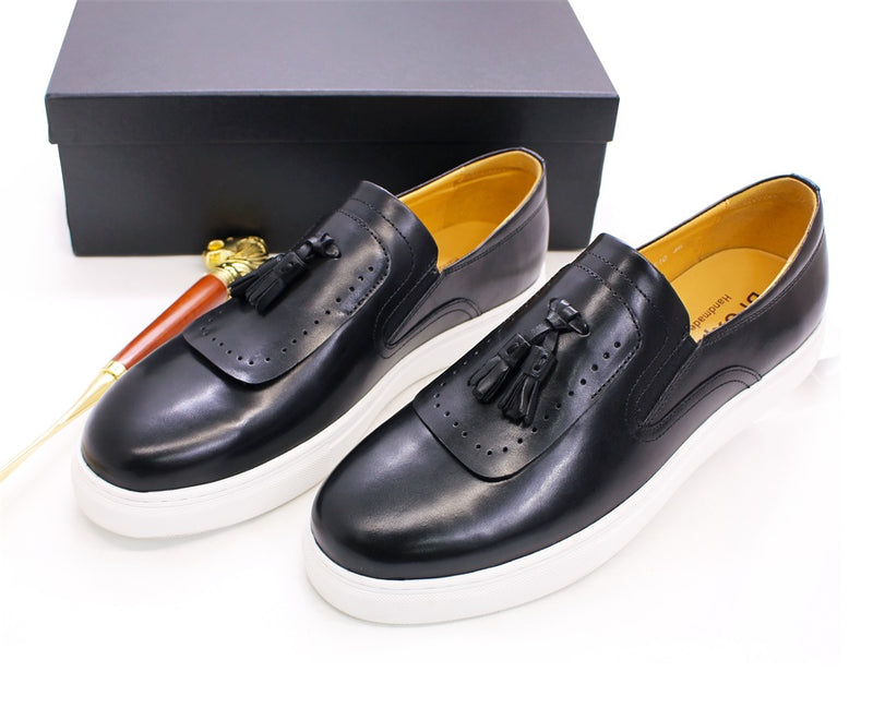 Men's Handmade Genuine Leather Flat Shoes