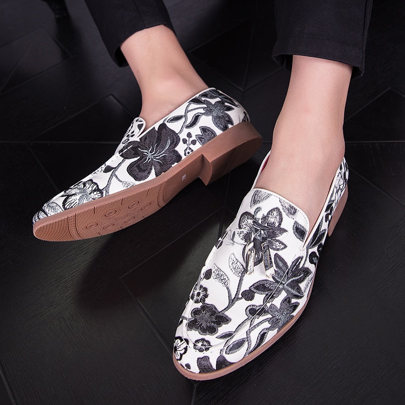 Men's Luxury Velvet Embroidery Oxford Loafers