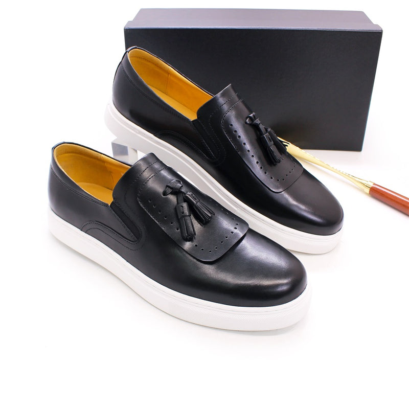 Men's Handmade Genuine Leather Flat Shoes