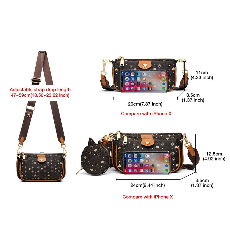 FOXER Women's 3 in 1 Luxury Bag Set