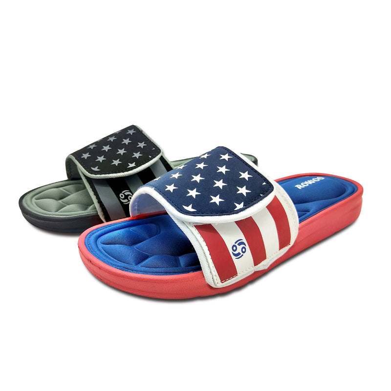 Men's Cozy Foam USA Flag Slipper Sandals