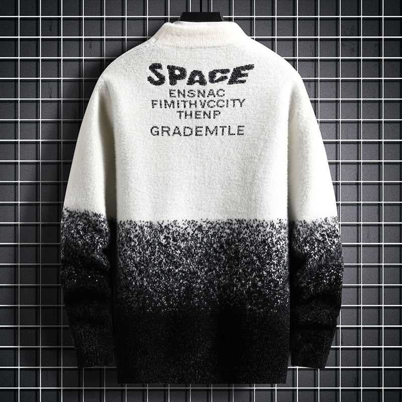 SPACE Men's Fashion Mink Cashmere Sweater