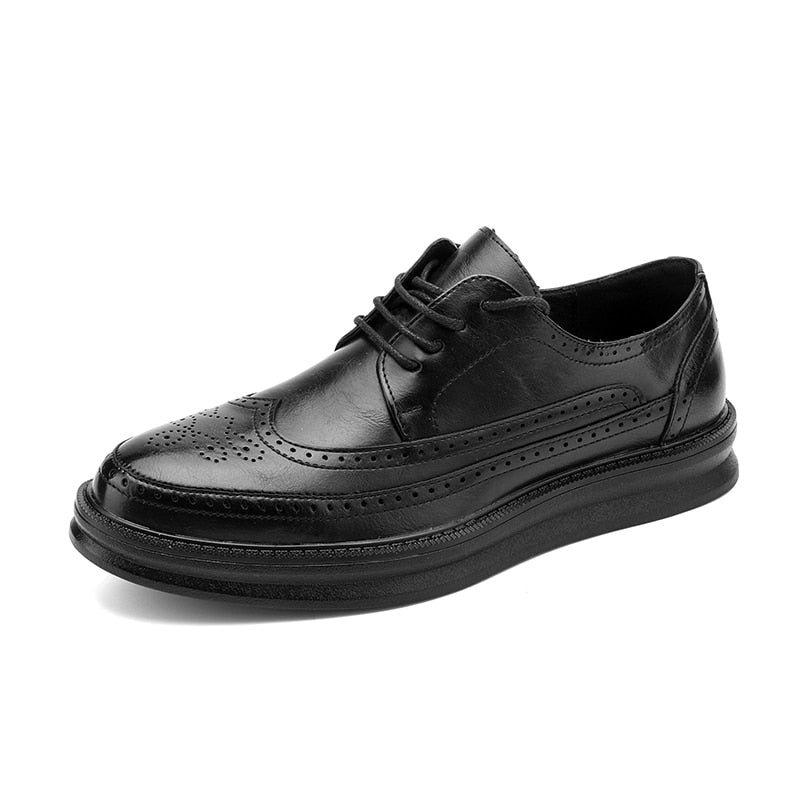 Men's Formal Split Leather Flat Loafers