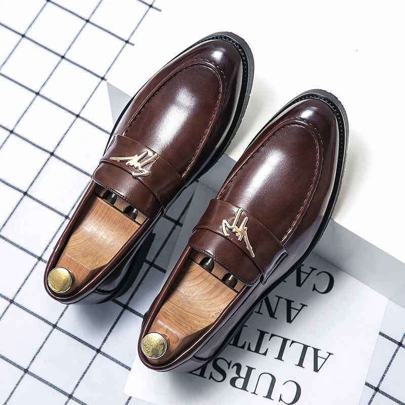 Men's Faux Leather Formal Wedding Loafers