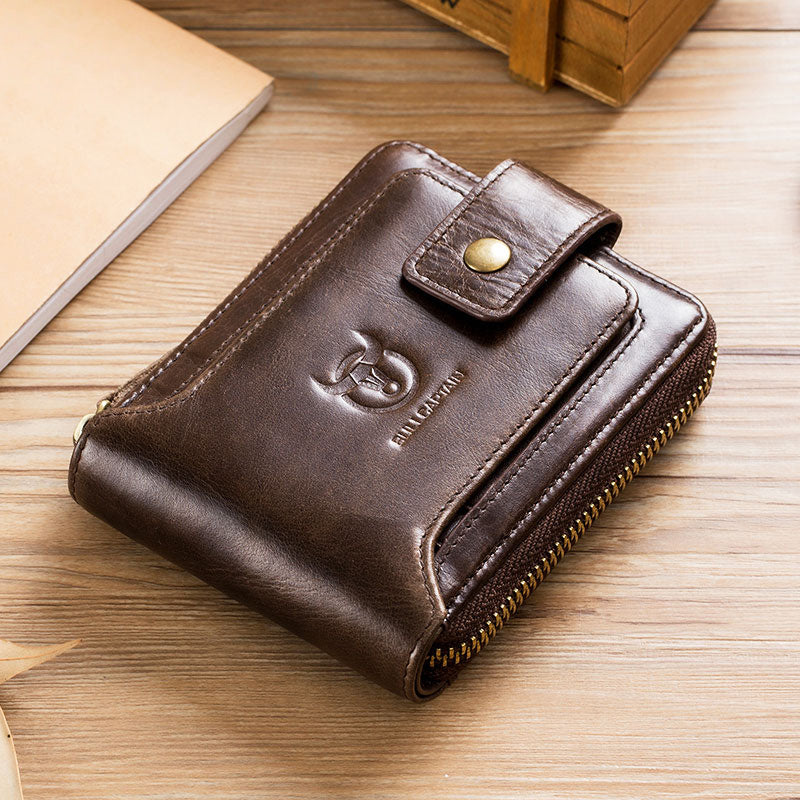 BULLCAPTAIN Men's Leather Wallet