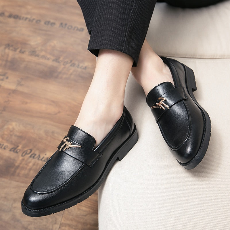 Men's Faux Leather Formal Wedding Loafers