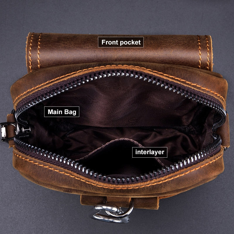 BULLCAPTAIN Leather Multifunctional Phone Bag