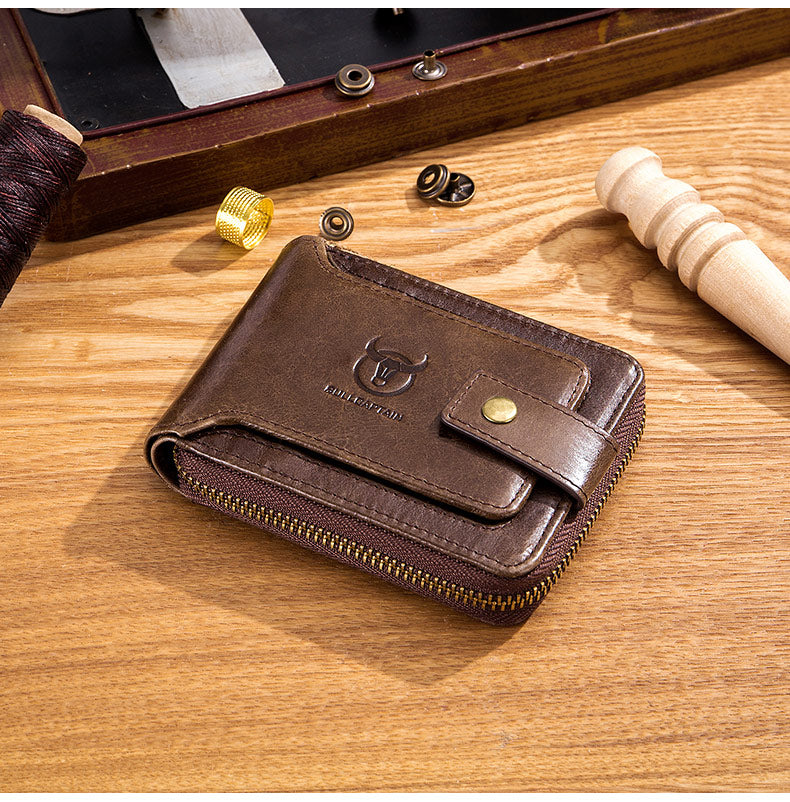 BULLCAPTAIN Men's Leather Wallet