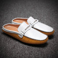 Men's Faux Leather Italian Style Backless Loafers