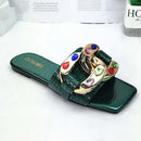 Women's Casual Fashion Metal Ring Slippers