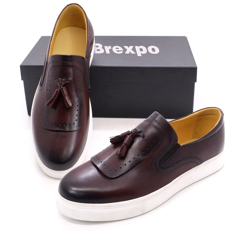 Men's Handmade Genuine Leather Flat Shoes