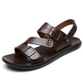 CONC Men's Solid Color Faux Leather Sandals