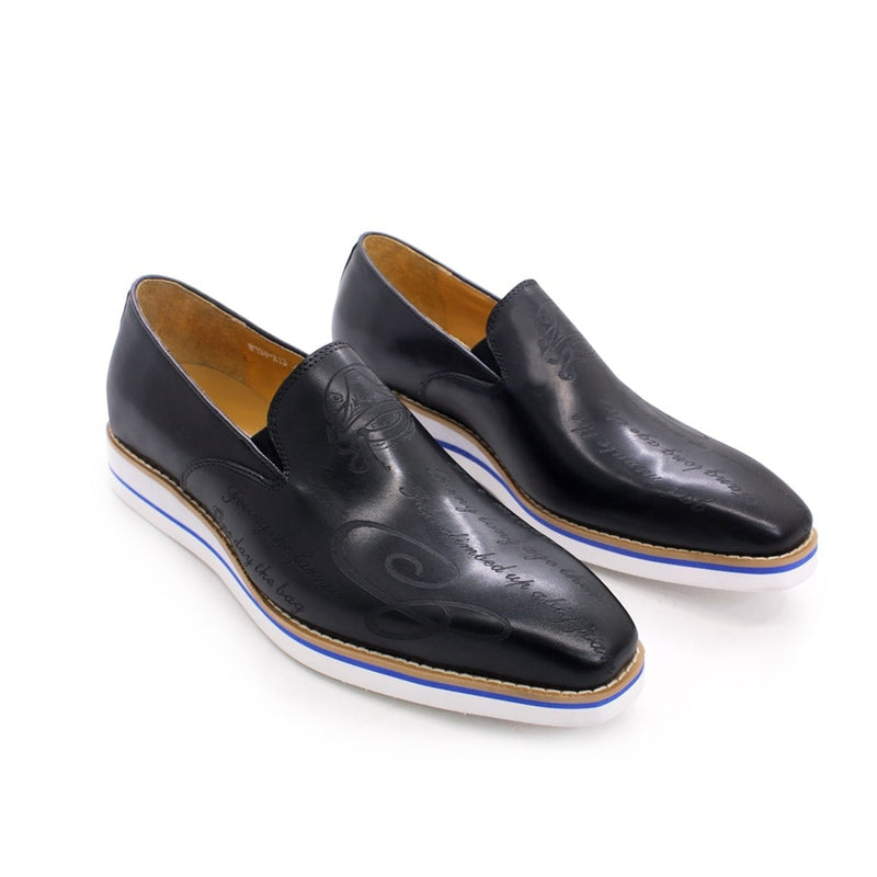 BREX Men's Handmade Leather Classic Flat Loafers