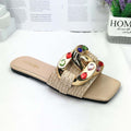 Women's Casual Fashion Metal Ring Slippers